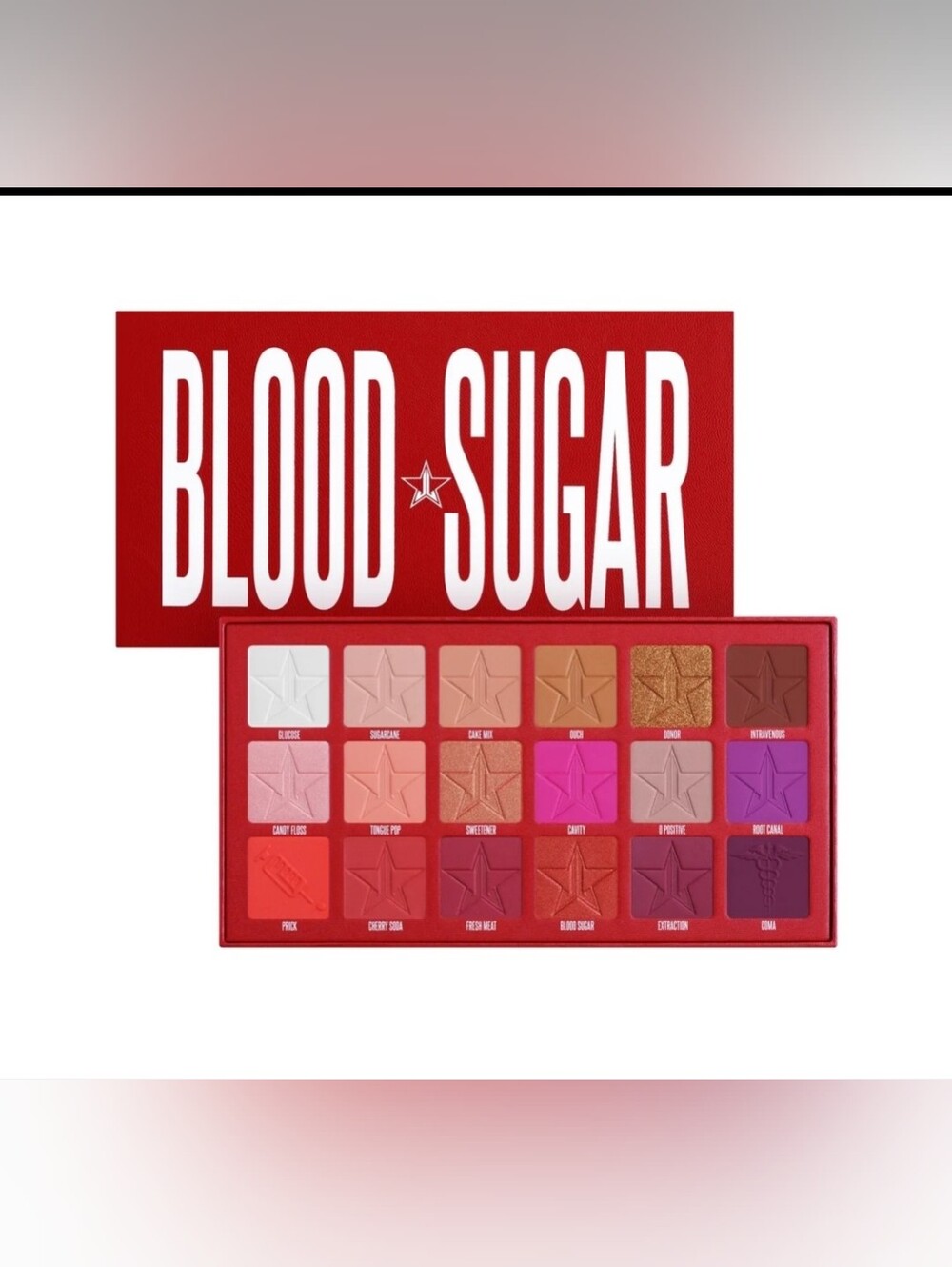 NIB Jeffrey Star Blood Sugar Large Eyeshadow Palette 18 Shades!